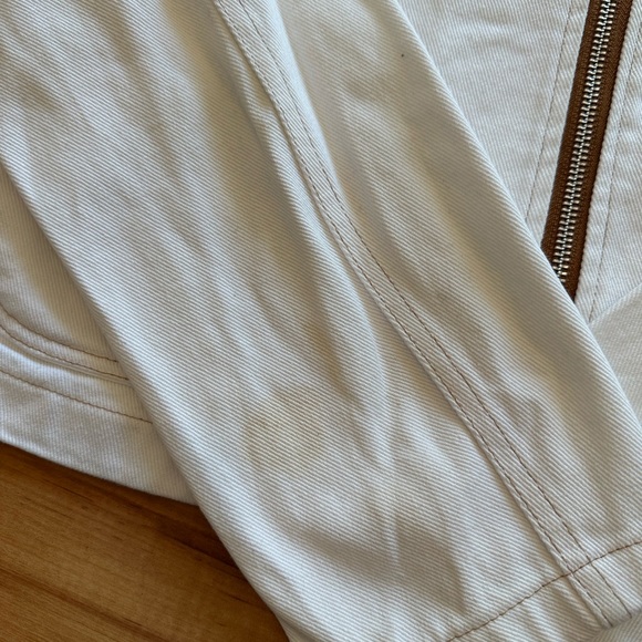 Citizen Vintage Reworked White Cotton Denim Collared Jacket - Picture 5 of 7